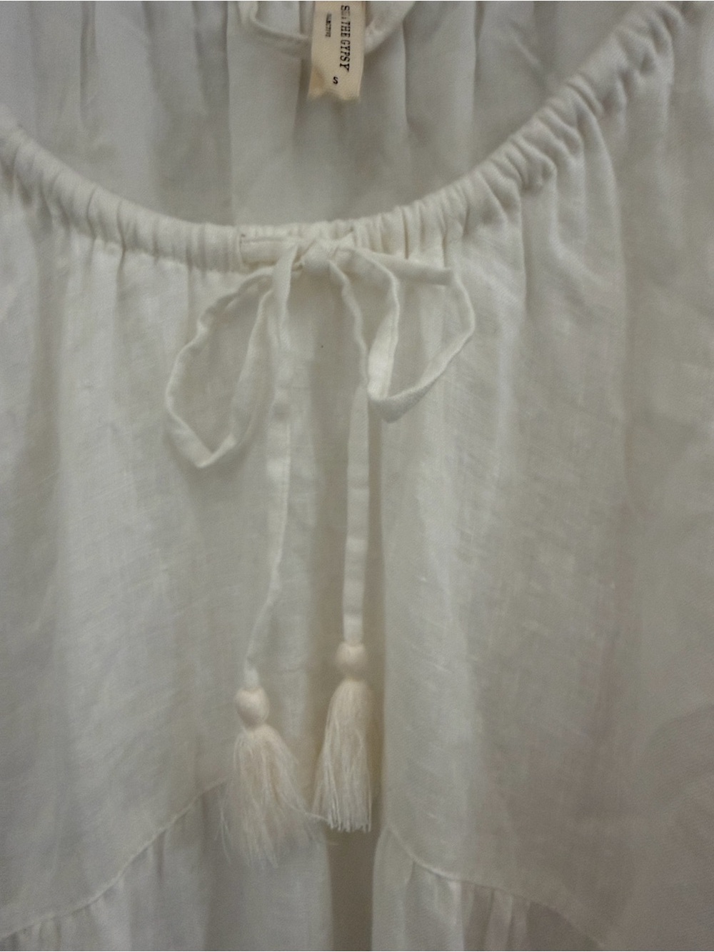 Spell Gardenia Gown White Linen Maxi Dress S NWOT Resort Honeymoon - Picture 5 of 6